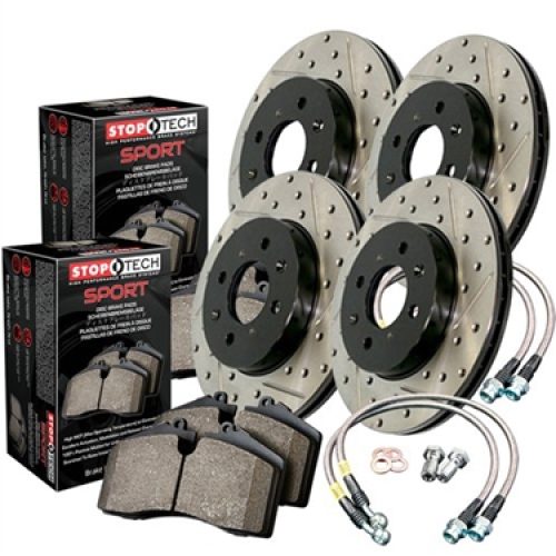 STOPTECH CROSS DRILLED & SLOTTED ROTORS SPORT KIT – FRONT & REAR: 2010-2015 CAMARO SS